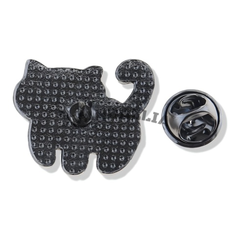 WANDALLIA Pin Przypinka Biały Szary Kotek WANDALLIA Pin Przypinka Biały Szary Kotek