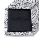 WANDALLIA Krawat Biały Męski Stylowy Klasyczny Biznesowy Formalny Śubny