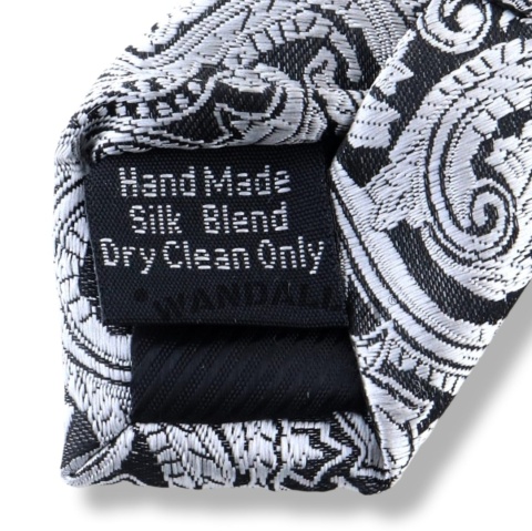 WANDALLIA Krawat Biały Męski Stylowy Klasyczny Biznesowy Formalny Śubny