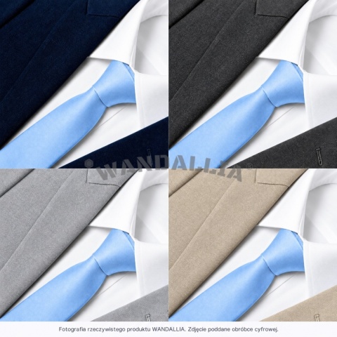 Baby Blue krawat męski KR-M-60 – przykładowe stylizacje